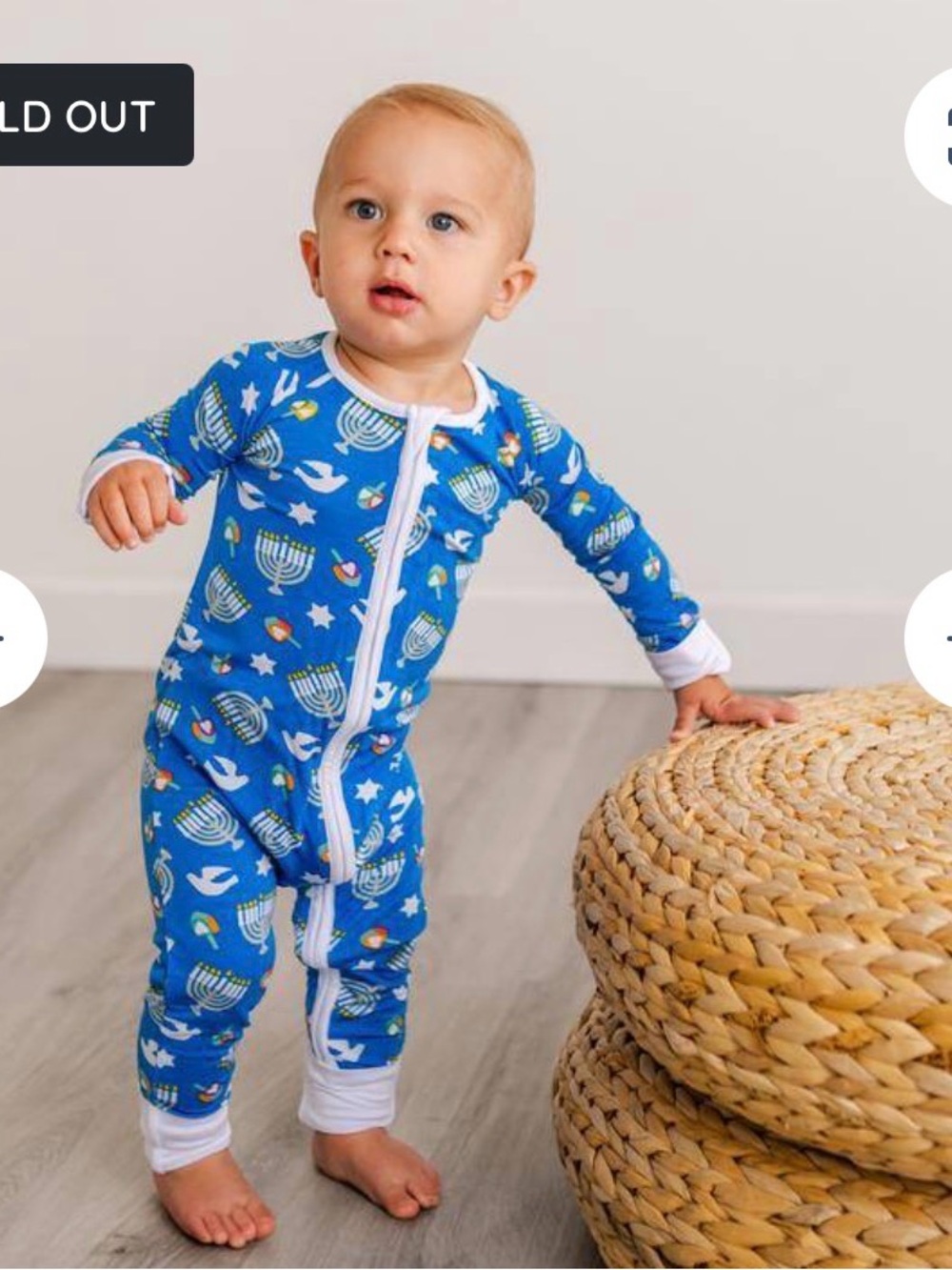 Little Sleepies Hanukkah Celebration Bamboo Zippy Sleeper 6-12 Months